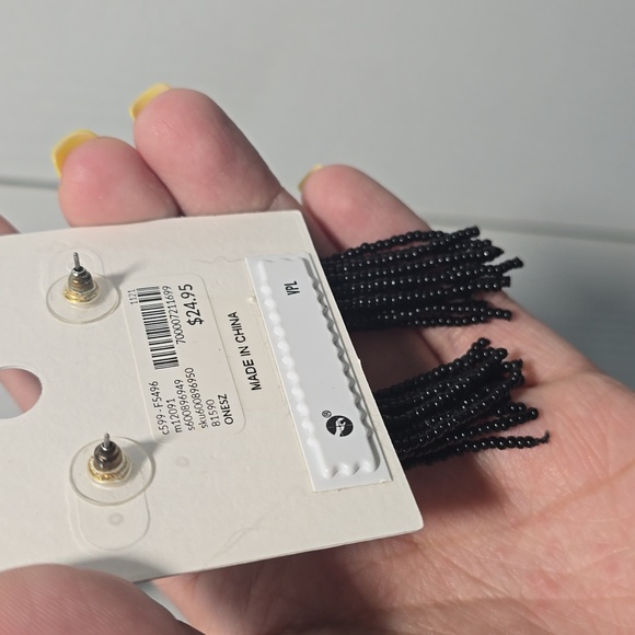 Beaded Tassel Earrings - Picture 2 of 5